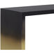 Monaro 52 X 20 inch Black / Antique Brass Console Table